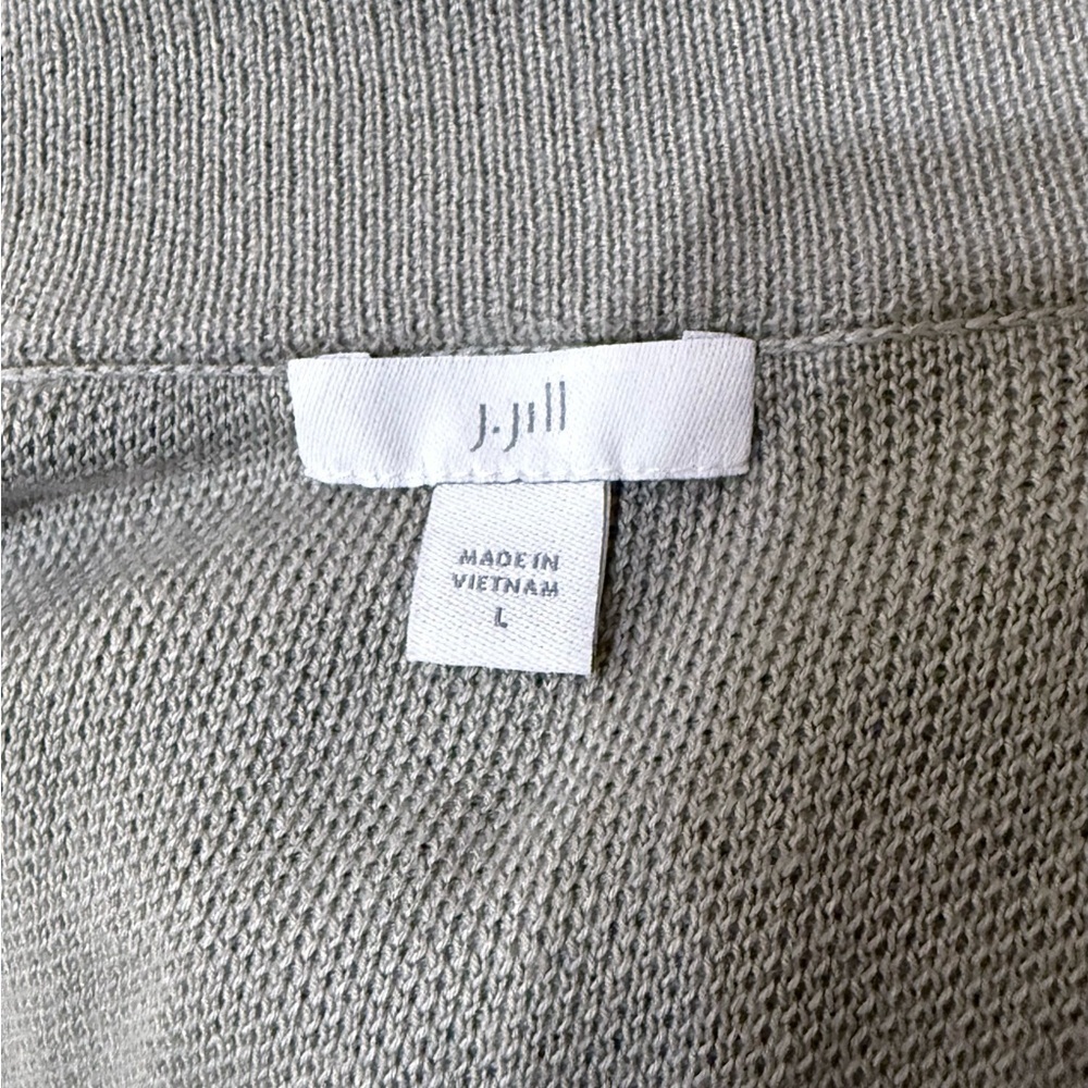 J. Jill Cream Open-Front Women's Cardigan Blazer - Picture 4 of 5